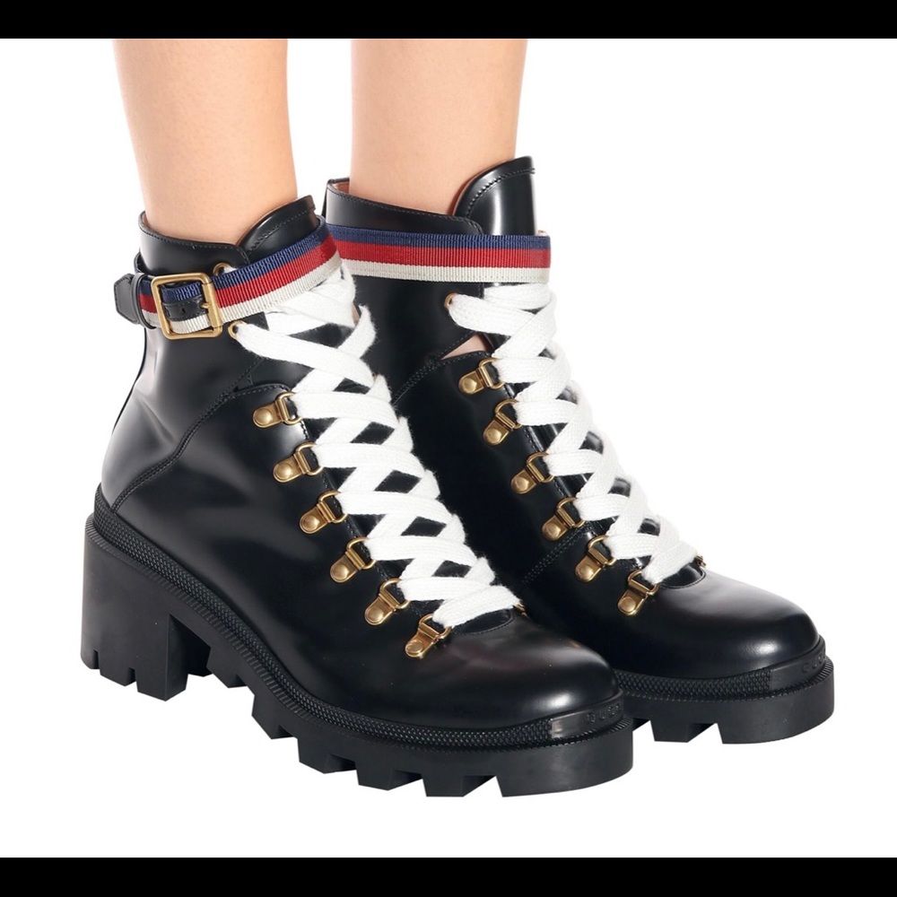 ❤️TODAY ONLY❤️NIB Gucci Sylvie Web Boots - Picture 2 of 8